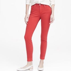 Banana Republic Mid-Rise Skinny Jean in Vamp Red